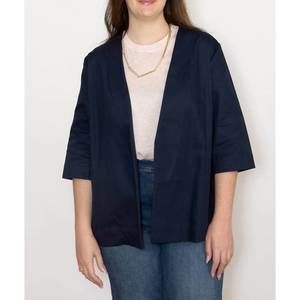 NEW RUOHAN 3/4 sleeves roti open jacket in denim